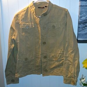 Route 66 tan jean blazer. Size medium